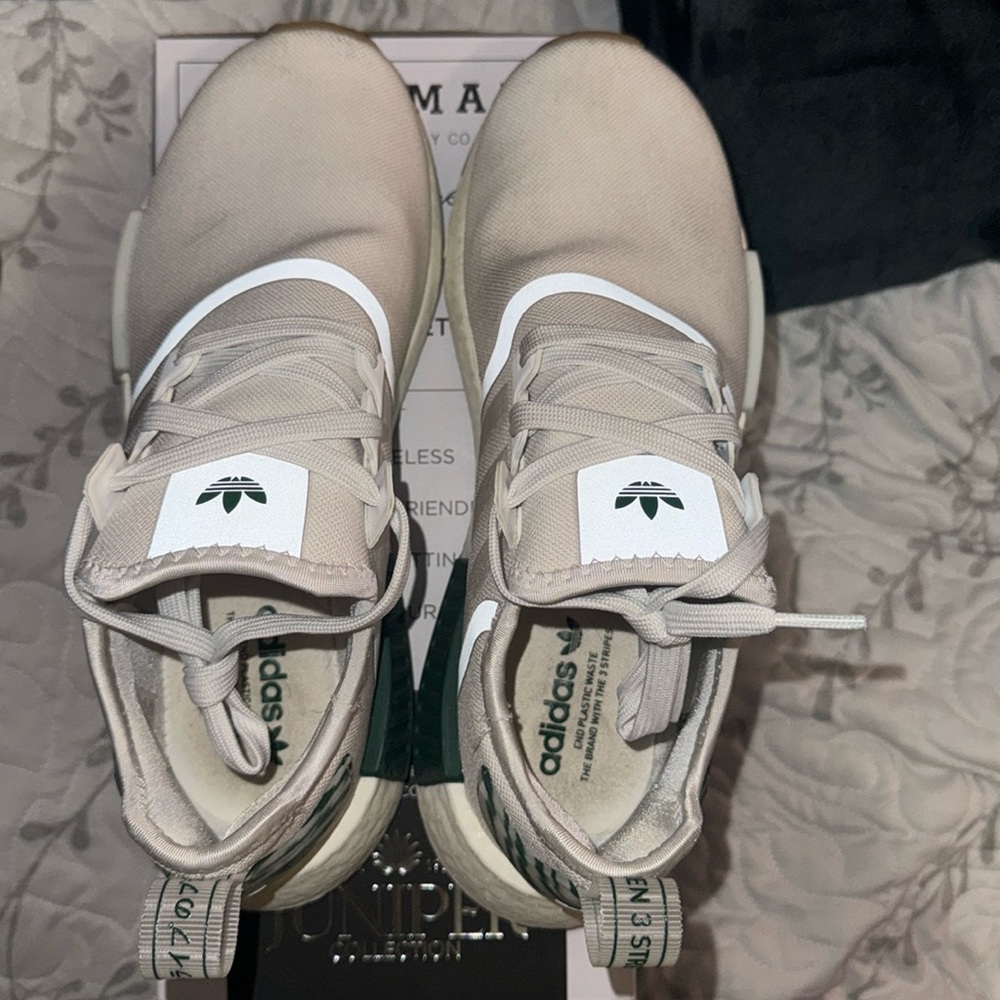 adidas Beige and White Women's Sneakers